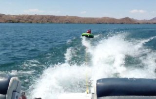 Can you pull a tube behind a pontoon boat
