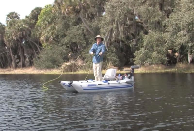 personal pontoon boat anchor system