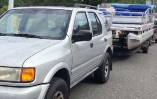 how to tow a pontoon boat with a minivan, jeep, or tacoma