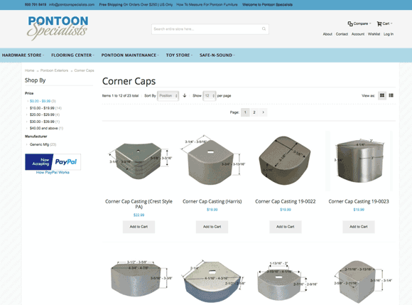 Pontoon Boat Corner Caps Buy Replacement Corner Casting For Decks