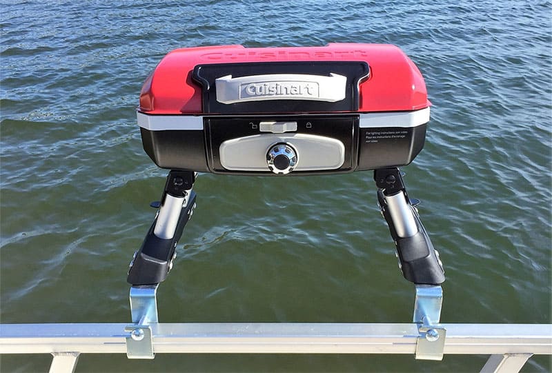 cuisinart grill for pontoon boat with arnall's grill bracket set