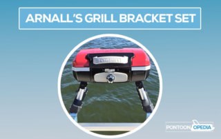 grill bracket for pontoon boat