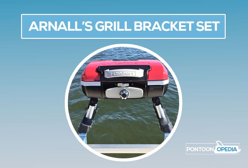 grill bracket for pontoon boat