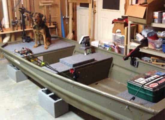 jon boat modification - support braces rear deck/livewell