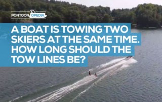 A Boat is Towing Two Skiers at the Same Time. How Long Should the Tow Lines Be